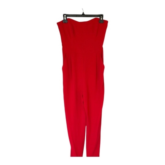 NWT RACHEL Rachel Roy Red Strapless Jumpsuit | Size 4 - Picture 2 of 5